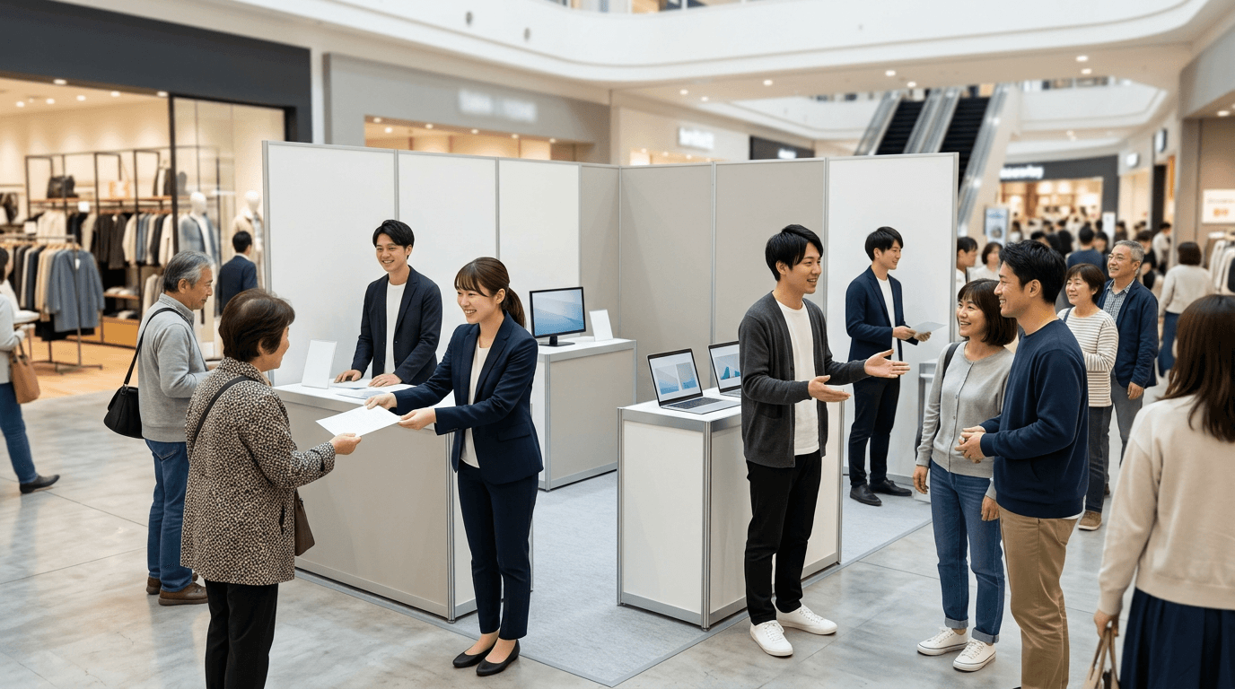 イベント会場での声かけ・ご案内のイメージ